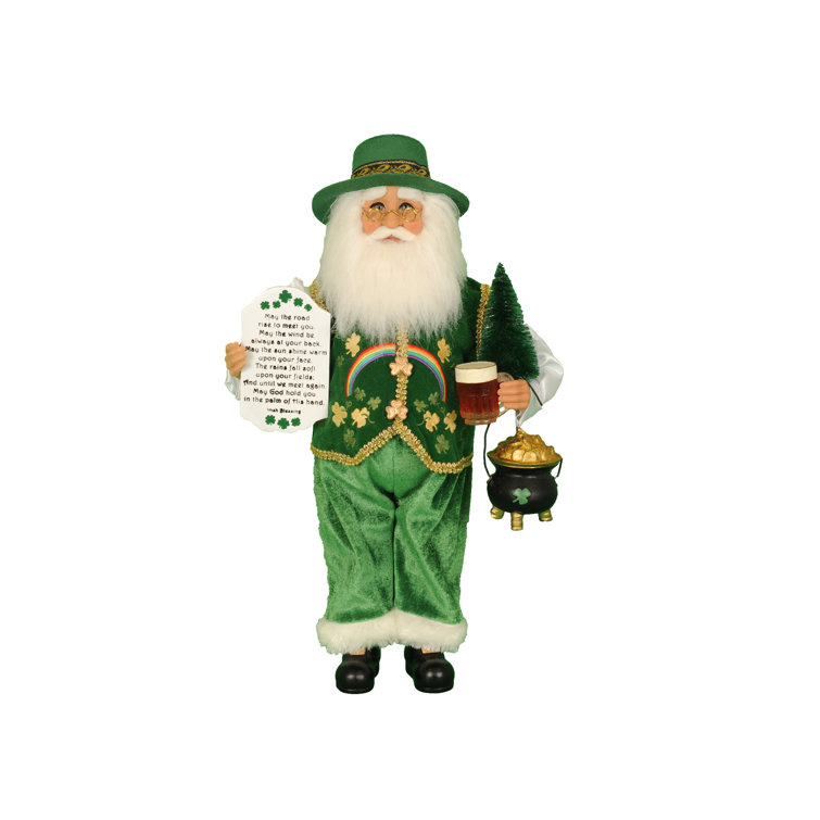 Karen Didion Irish Santa Figurine & Reviews Wayfair